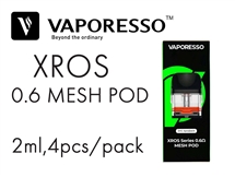 Vaporesso XROS Mesh Pods 0.6 ohm 4 Pack