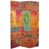 6 ft. Tall Double Sided Tangerine Dream Canvas Room Divider Screen