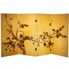 3 ft. Tall Double Sided Birds on Plum Tree Canvas Room Divider
