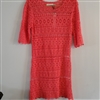 Solitaire Coral Crochet Dress