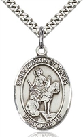 St Martin of Tours Sterling Silver on 24" Chain