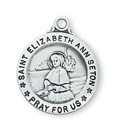 St Elizabeth Ann Seton Sterling Silver on 18" Chain