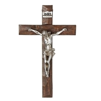 Crucifix 7.5" Silver Corpus