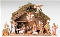 Fontanini Nativity 16 Piece with Italian Stable