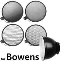 Pro 7" Reflector 55 degree & 4 honeycomb set for Calumet Bowens Monolight Strobe
