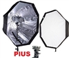 Pro 32" Octagon Umbrella Softbox flash Mount for Nikon Canon flash Monolight
