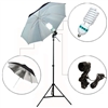 Single Black/Silver reflective Umbrella Video background Light Kit