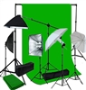 5 lights 4 socket softbox and umbrella lighting kit with 10ft x 12ft backdrop support kit