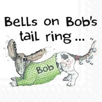 Bells on Bob's Tail Cocktail Napkin
