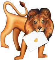 Special Delivery Leo Lion 3D Card