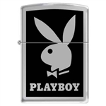Zippo Lighter - Playboy Black High Polish Chrome - 852600