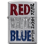 Zippo Lighter - Red Neck - White Trash Street Chrome - 854428