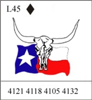 Katzkin Embroidery - Longhorn Texas Flag