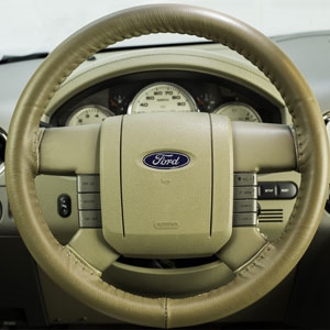 Ford F150 Leather Steering Wheel Cover by Wheelskins