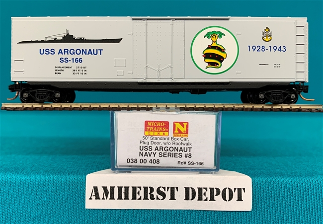 38 00 408 Micro Trains USS Argonaut Box Car  US Navy