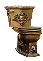 TRTC Lyonnaise Close Coupled Toilet Gold Finish