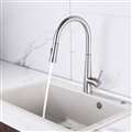 Bollnäs Chrome High Arc Deck Mounted Pull Down Kitchen Sink Faucet