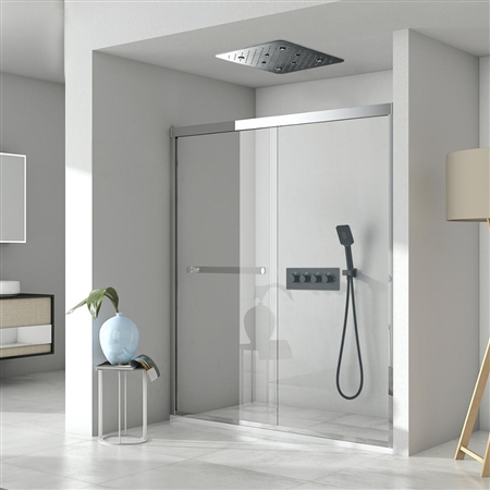 Hostelry 20" Multi-function Thermostatic Ceiling Mounted LED Bathroom Square Shower Set with Hand Sprayer in Matte Black