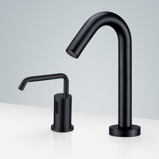 Carpi Dark Oil Rubbed Bronze Motion Sensor Faucet & Automatic Liquid Foam Soap Dispenser For Restrooms