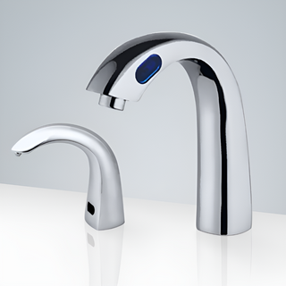 Lyon Motion Sensor Faucet & Automatic Soap Dispenser For Restrooms In Chrome Finish