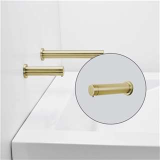Luna Brushed Gold Finish Commercial Dual Sensor Faucet And Soap Dispenser