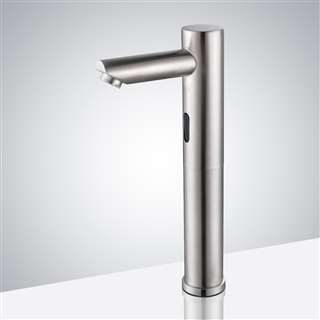 Solo Tall Touchless Brushed Nickel Commercial Automatic Sensor Faucet