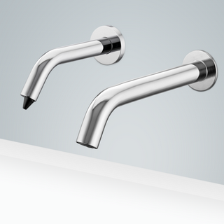 Sénart Chrome Finish Motion Sensor Faucet & Automatic Soap Dispenser For Restrooms
