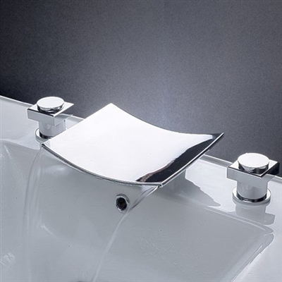 Two Handle Desk Mount Bathroom Tub Faucet Chrome finished tap mixer