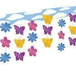 Butterfly and Flower 3-D Sky-Scape
