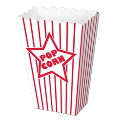 Paper Popcorn Boxes (8/pkg)