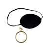 Deluxe Pirate Eye Patch with Plastic Gold Earring
