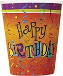 Lively Birthday Hot/Cold Cups (8/pkg)