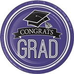 Congrats Grad! Serve up your graduation party food on these dinner sized paper plates. Comes in packages of 18.
