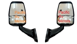 713854 Pair Of Velvac RV Mirrors - Black - Non-Powered