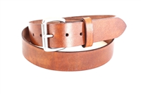 42" Walnut Brown Full-Grain Leather Belt
