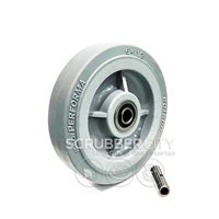 Buffer Wheel. Non-marking w/sealed precision ball bearing. Size 6" x 1-1/2"