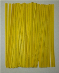 4" Yellow Paper Twist Ties - 50 Pack