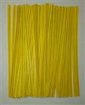 4" Yellow Paper Twist Ties - 100 Pack