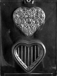 Flowered Heart Pour Box Chocolate Mold valentine wedding mothers day