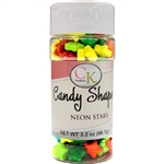 Neon Stars Candy Shapes - 3.2 Ounces