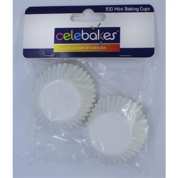 Mini White Baking Cups 100 Count 7500-207 cheesecake cupcake candy