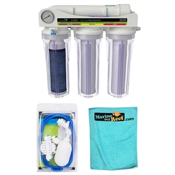 AquaticLife Classic 100 GPD, 4 Stage Reverse Osmosis/DI Unit, Float Valve Kit, & Towel Package