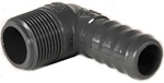 Schedule 40 PVC Elbow Insert Adapters 1/2" MPT x 1" Hose Barb
