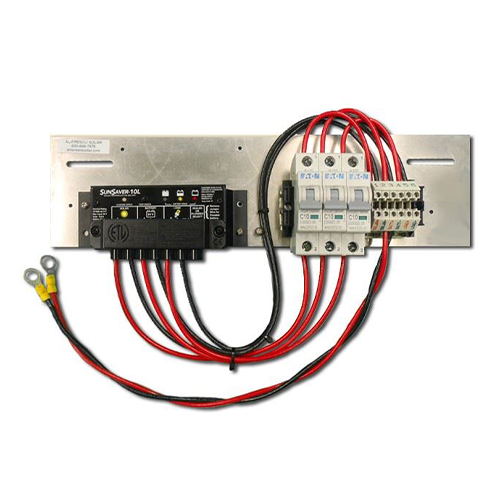 Ameresco Solar ASSEM-SL-10L-24V Pre-wired Universal Backplate Assembly w/ Morningstar SunLight 10A 24VDC PWM Charge Controller (Low Voltage Disconnect)