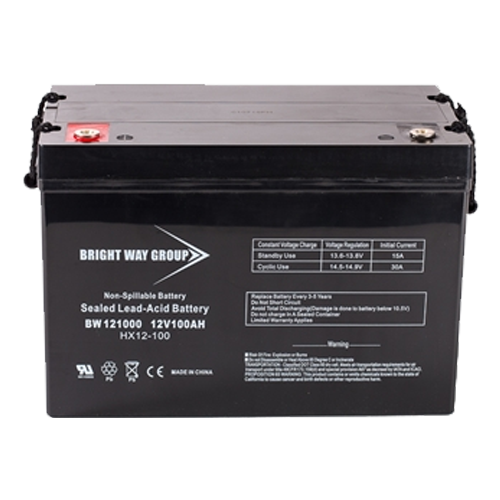 Bright Way Group BW-121000-IT-Group27 100Ah 12VDC AGM Sealed Lead Acid Battery