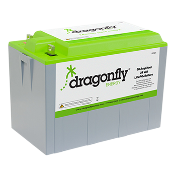 Dragonfly Energy DF5024H 50Ah 24VDC Heated Lithium Iron Phosphate (LiFePO4) Deep Cycle Battery