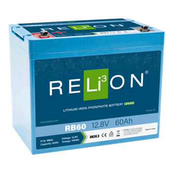 RELiON RB60 60Ah 12VDC Standard Lithium Iron Phosphate Battery