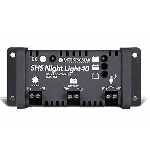 Morningstar SHS-10-NL 10 Amp 12VDC International PWM Charge Controller w/ LVD Dusk to Dawn Lighting Control
