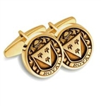 Family Crest Cuff Links - 14K Yellow or White
