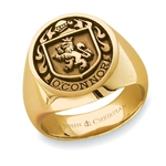 Lady's Family Crest Ring - 18K Yellow